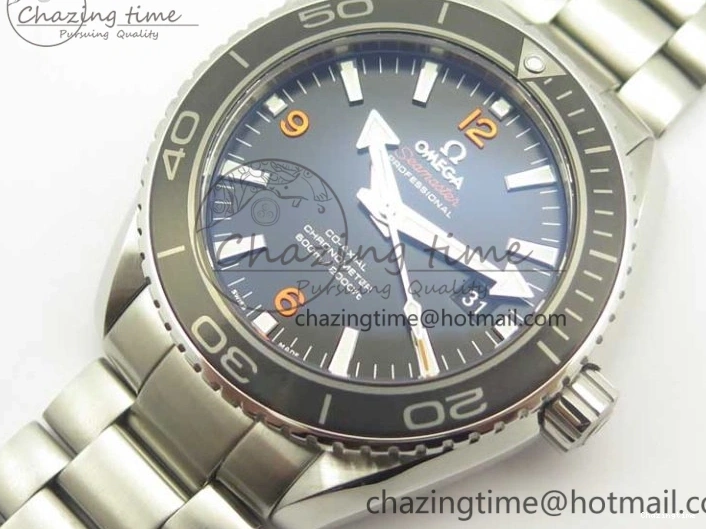 1218 Durable Planet Ocean Professional Ceramic Bezel 45.5mm 1:1 VSF Best Edition Orange Markers on SS Bracelet A8500 Super Clone 8052